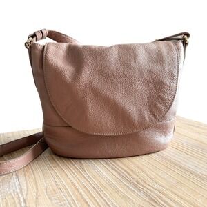 See by Chloe Leather Crossbody Bag in Pink Pebbled Leather